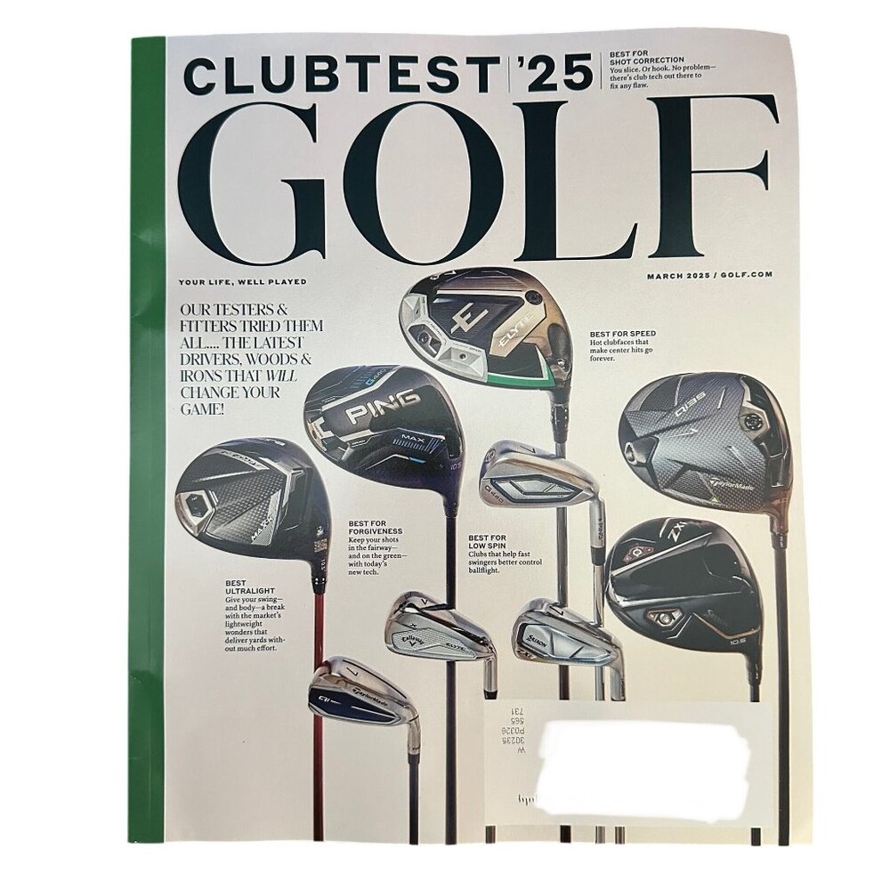 Golf Magazine March 2025 Clubtest '25 Club Test Drivers Woods Irons